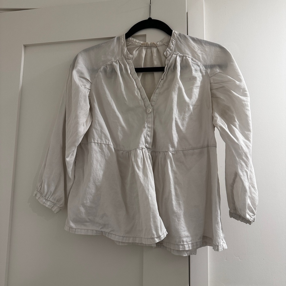 LACAUSA White Peasant Blouse
